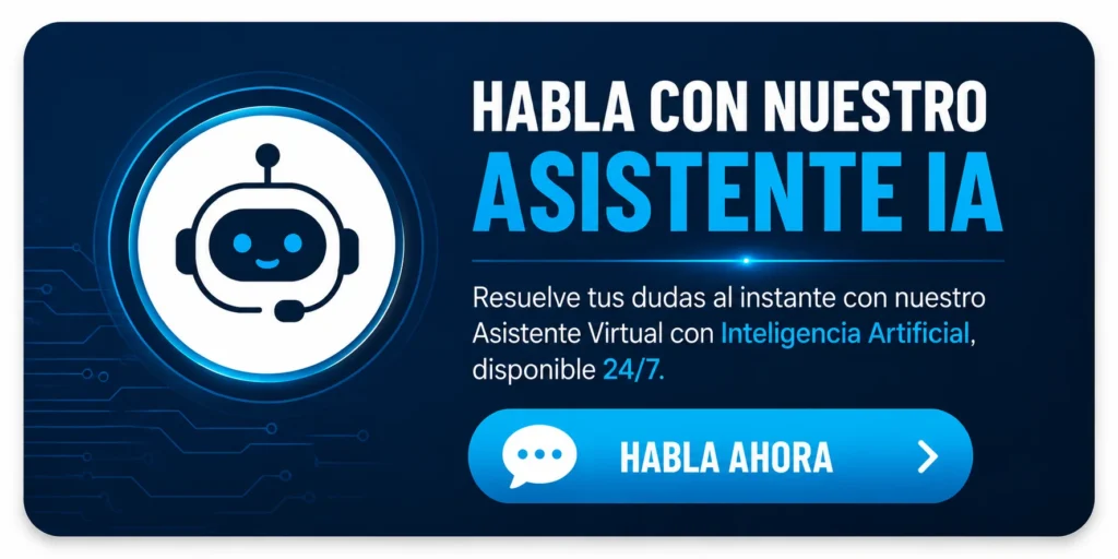Botón para hablar con el Asistente Virtual con Inteligencia Artificial de S4B Group. Resuelve dudas al instante sobre marketing digital, SEO, diseño web, captación de clientes y nuestros servicios, disponible 24 horas al día, 7 días a la semana.