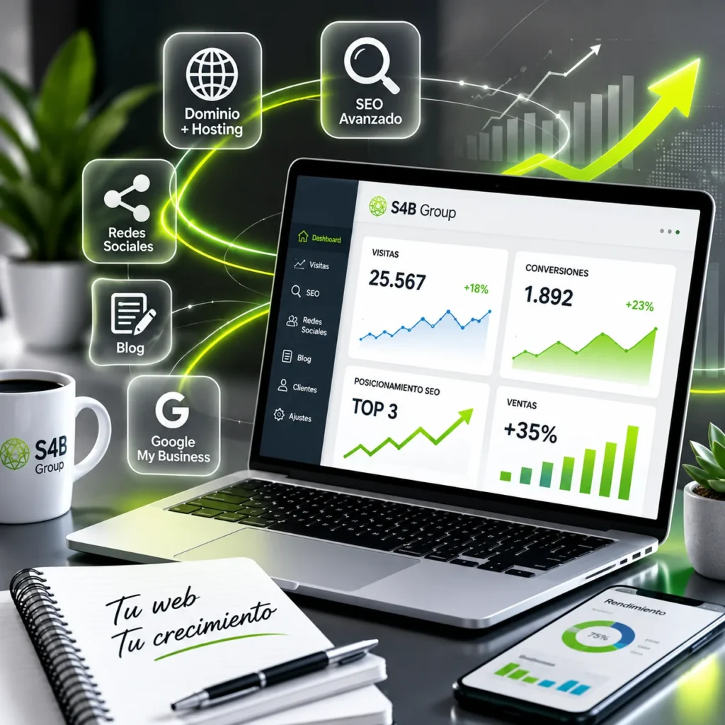 Servicios complementarios de marketing digital para páginas web con SEO, Google My Business, blog, redes sociales, hosting y mantenimiento para generar más clientes.