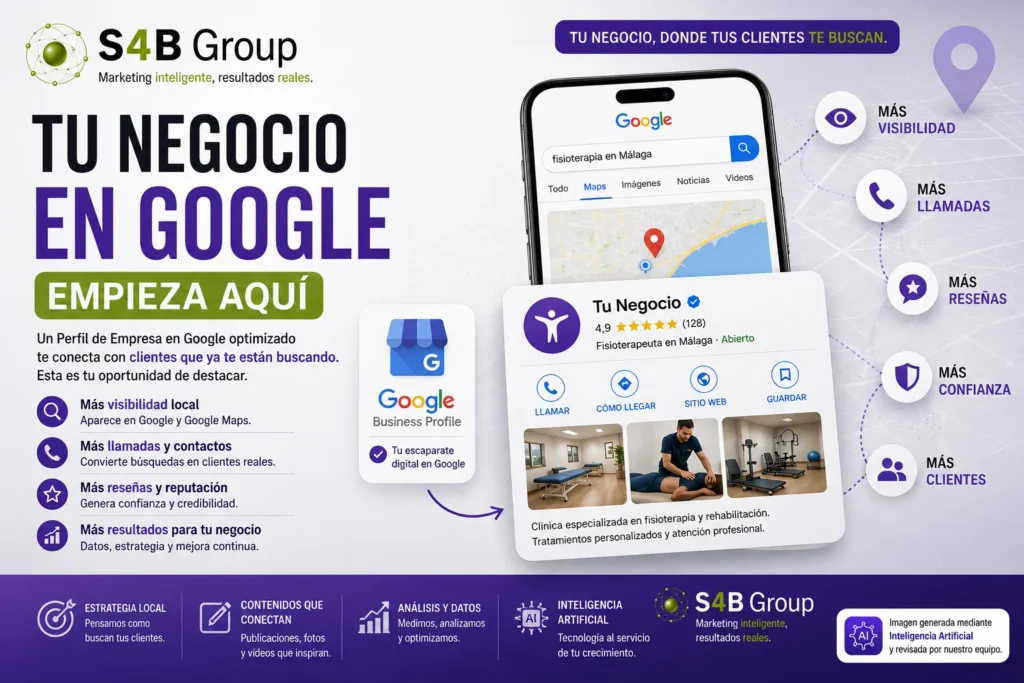 Tu negocio en Google empieza aquí: optimización de Google Business Profile para aumentar la visibilidad local, llamadas, reseñas, confianza y captación de nuevos clientes.