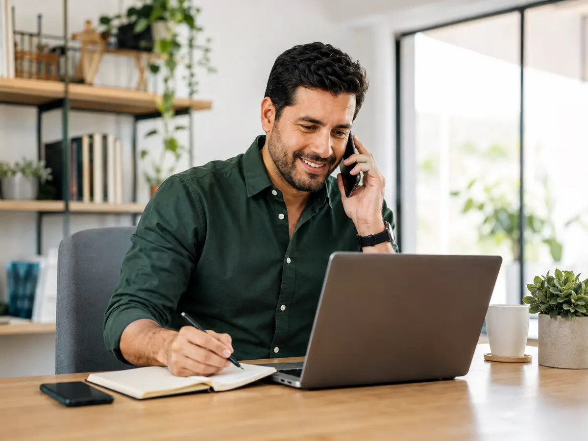 Asesor de Negocios de S4B Group contactando empresas y preparando propuestas de marketing digital